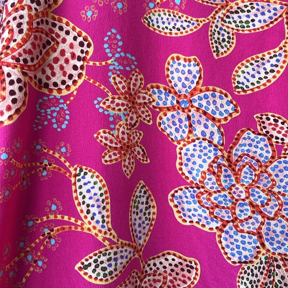 🌺 Johnny Was Pink Floral Silk Dress 🌺 - Picture 12 of 15